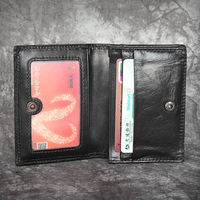 ผู้ถือบัตรหนังแท้ RFID ปิดกั้นกระเป๋าผู้ชายและผู้หญิงผู้ถือบัตรเครดิตกระเป๋าเหรียญเงินกระเป๋าสตางค์บางธุรกิจ ID วีไอพีบัตรกระเป๋า