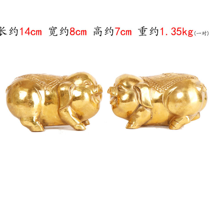 new-original-bronzeware-หัตถกรรมตกแต่งทองแดงหมูตกแต่งราศีหมูตกแต่งพระพุทธรูปทิเบต