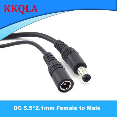 QKKQLA Female to Male Plug CCTV DC Power Cable Extension Cord Adapter 12V Power Cords 5.5x2.1mm Camera Power Extension Cord