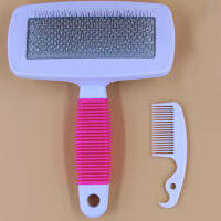 Cat and Dog Combing Brush, Flea Comb, Cleaning Pet Products, Non-slip Comb Soft Handle with Protective Head, Small Square Handle