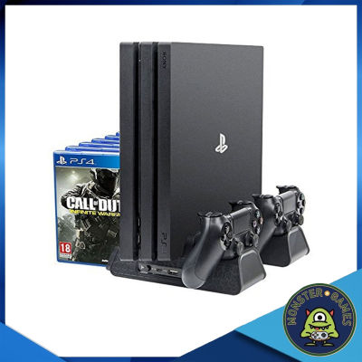 ขาตั้งเครื่อง Ps4 Pro/Slim Dobe ไม่มีไฟบอกสถานะการชาร์จจอย (Stand for Ps4 by DOBE)(ขาตั้ง Ps.4 3 in 1)(ขาตั้งPS4)(PS4 Stand)