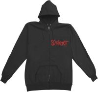 Slipknot Mens Skull Teeth Zippered Hooded Sweatshirt X-Large Black