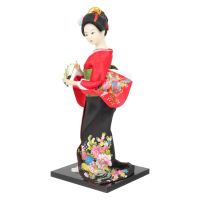 Japan Red Geisha Figure Kimono Light House Decorations Home Desktop Ornament