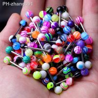 100/10Pcs Stainless Steel Tongue Piercing Ring Mix Tongue Barbell Lot Ear Nipple Piercing Ring Fashion Pircing Lengua Lote