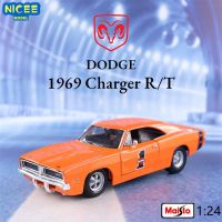 Maisto 1:24 1969 Dodge R /T การจำลองสูงโมเดลรถอัลลอยโลหะรถ Diecast ของเล่นเด็ก B856ของขวัญ