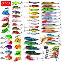 Fishing Lure Tackle Kit Set Hard Bait Artificial Rotating Floating Fishing Minnow Crankbait Wobblers Spinner Sinking Hooks Lures Lures Baits