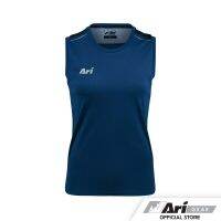 ARI WOMENS FLEXI RUNNING TANK - NAVY/SILVER/BLUE เสื้อวิ่งผู้หญิงแขนสั้น อาริ เฟลค สีกรมท่า