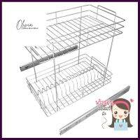 ชุดตะแกรงคว่ำจาน/แก้ว 2 ชั้น PARNO SS3042-TIER DISH DRAINER RACK SET PARNO SS304 **ขายดีที่สุด**