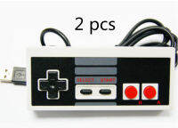 2 PCS USB เกมคอมพิวเตอร์ Handle,Nostalgic สีแดงและสีขาว FC 8บิตเกม,ปลั๊กแอนด์เพลย์,ส่งเกม