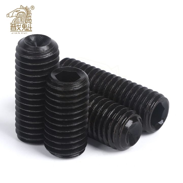 50pc-m2-m2-5-m3-m3-5-m4-m5-m6-din916-304-stainless-black-grade-12-9-steel-hex-hexagon-socket-allen-cup-point-grub-screw-set-bolt
