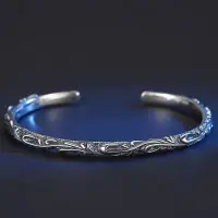 [COD] style old vine bracelet men and women opening plant carving arabesque flower winding punk accessories