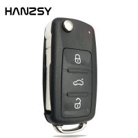 [MEES] 3ปุ่มพลิกพับ Key Shell Fob สำหรับ VW Volkswagen Golf Polo Jetta Beetle Passat Bora เปลี่ยนรถ Remote Key Case Cover