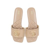 SHU PALETTE SOFT SIGNET ON RIVIERA SANDALS - MORTAR BROWN รองเท้าแตะ