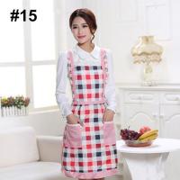 Womens Aprons Waterproof Floral Dotted Plaid Kitchen Cooking Bib Apron with Pocket  Household Cleaning Tools Accessories 2021 Aprons