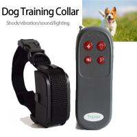 ZZOOI 4 in 1 Dog Training Collar Pet Control Stop Bark Anti Bark Shock Vibration Small Medium Large Dog Electric Remote Collar