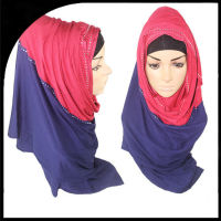 2022 Soft Modal 2สี Hijab Ramadan ผู้หญิงมุสลิม Head Wraps ผ้าพันคอแฟชั่นอิสลามผ้าคลุมไหล่ยาว Arabia Headscarf 175*60ซม.