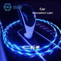 ✤☌ Streamer LED Lighting magnetic USB Fast Charging Cable micro iphone type-c car accessories charger wire for Iphone Huawei Samsun