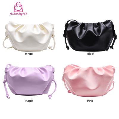 ❦Ready Stock❦ Women PU Leather Cloud Crossbody Bag Day Clutch Female Casual Shoulder Handbag