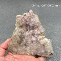 100 Natural Purple Stepped Fluorite Cluster ตัวอย่างแร่อัญมณีระดับหินและคริสตัล