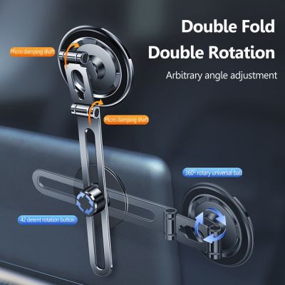 Magnetic Car Phone Holder Adjustable Foldable Telescopic Strong Magnetic GPS Mount Support for IPhone 14 13 12 MagSafe Charger Car Mounts