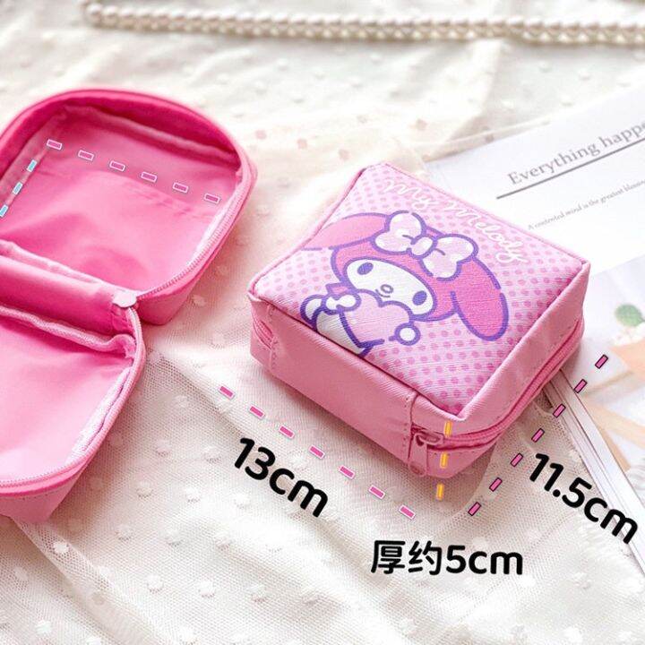 yuyan-kt-melody-cinnamon-dog-girl-cute-sanitary-napkin-storage-bag-aunt-towel-menstruation-portable-large-capacity