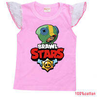 BRAWL-STAR-S เสื้อสำหรับชายหญิงแขนกุดบินเสื้อยืดการ์ตูนผ้าฝ้าย2021ใหม่เสื้อกั๊กเสื้อยืดเสื้อผ้า8341เสื้อผ้าเด็กฤดูร้อนผ้าฝ้าย Casual Tops