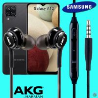 หูฟัง สมอลทอล์ค Samsung แท้ 3.5 mm Aux In-Ear ซัมซุง Galaxy A12 และทุกรุ่น อินเอียร์ สายผ้าถัก เสียงดี เบสหนัก เล่น-หยุด-เลื่อนเพลง ปรับระดับเสียง