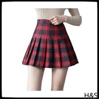 COD ♣ imoq55 store Plus Size Harajuku Short Skirt New Korean Plaid Skirt Women Zipper High Waist School Girl Pleated Plaid Skirt Sexy Mini Skirt