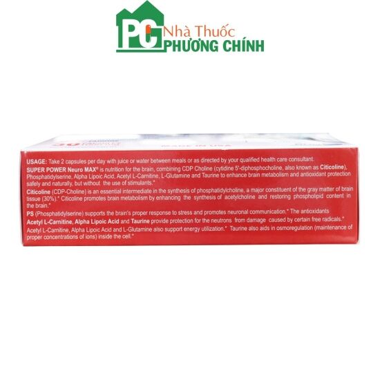 Viên uống hỗ trợ phục hồi chức năng não super power neuro max hộp 30 viên - ảnh sản phẩm 2