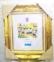 กรอบรูป 10x12 นิ้ว กรอบอะคริลิค กรอบหลุยส์ กรอบเกียรติบัตร กรอบสีทอง Louis Picture Photo Frames No.222 / รวม 1 ชิ้น