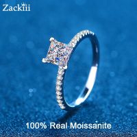 1-2CT เจ้าหญิงตัด Moissanite แหวนหมั้นแหวน VVS ไม่มีสี Solitaire สัญญาเพชรเจ้าสาวชุดแหวนสำหรับเครื่องประดับงานแต่งงานของผู้หญิง