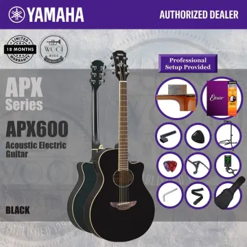 APX600BL BLACK ACOUSTIC GUITAR