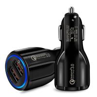 COOLGUY Quick Charge 3.0ที่ชาร์จรถยนต์2พอร์ต USB อะแดปเตอร์คู่แบบเร็วสำหรับโทรศัพท์