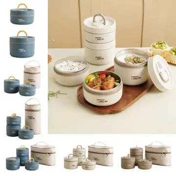 Portable Food Storage Containers Insulated Lunch Container Set Stackab –  Oakk Store