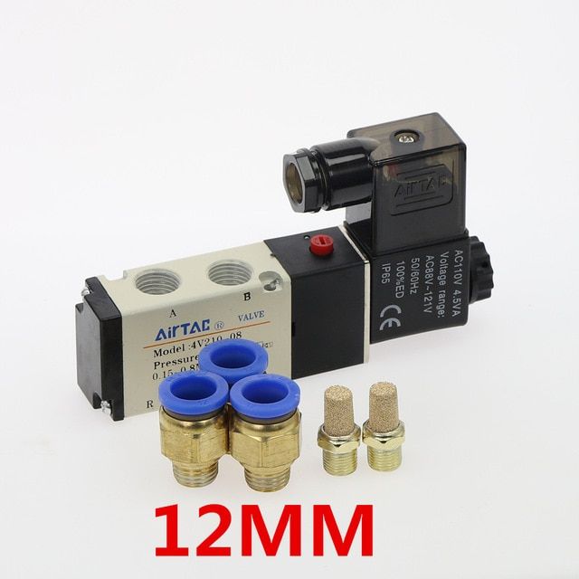 อุปกรณ์วาล์วควบคุมแรงดันไฟฟ้า-5-way-2-position-control-air-gas-magnet-valve-12v-24-v-220-v-coil-volt-4mm-12-มม