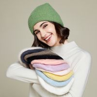 【YD】 VISROVER Colorful Color Real Fur Hat Woman Knit Bonnet Warm Skullies