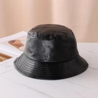 Topi Bucket หนัง PU สำหรับหมวกชาวประมงกลางแจ้งพับได้สำหรับผู้หญิงผู้ชาย SHENS465หมวกกันแดดเดินเขา