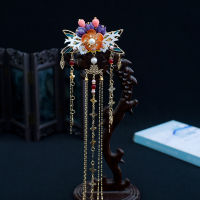 Women Chinese Vintage Flower Hairpin Beauty Hair Accessories Bride Hair Jewelry for Women Long &amp; Thick Hair