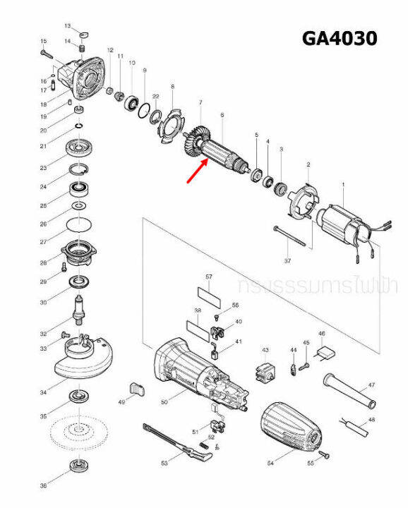 ทุ่น-หินเจียร-มากีต้า-makita-ga4030-ga4031-ga4530