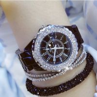 【BS Bee Sister】Women Watch Luxury Rhinestone Ceramics Strap Quartz Wristwatches