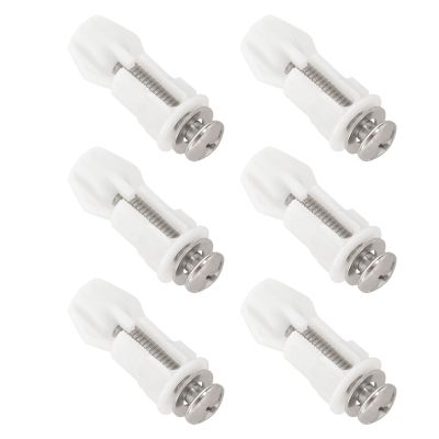 Toilet Seat Hinges Screws WC Hole Fixing Easy Installation 12 Pack