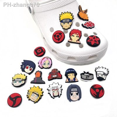 Naruto Decoration Anime Shoe Crocs Charms Cute Sandals Shoes Accessories Kawaii PVC Badges DIY for Boys Kids Christmas Gifts