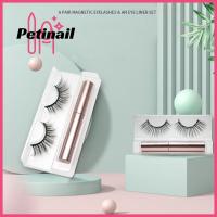 PETINAIL Peralatan Rias คู่คงทนธรรมชาติกันน้ำ Ic ขนตาปลอมขนตา3D มิงค์อายไลเนอร์