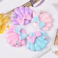 10pcspack Resin Bowknot Pearl Shell Flatback Embellishments for Scrapbooking Phone Case Decoration Diy Accessories