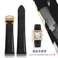 Suitable for Cartier tank watch with Tank London solo lychee grain leather bracelet for men and women genuine leather 23mm