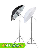 ร่มสะท้อน ร่มทะลุ ร่ม Reflector Umbrella Black/Silver , UMBRELLA FOLDING WHITE SHOOT