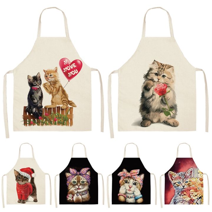 cute-cat-apron-kitchen-sleeveless-aprons-for-women-cotton-linen-bibs-household-cleaning-pinafore-home-cooking-apron-delantal