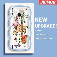 JIUMOO เคสสำหรับ Infinix Smart 4 X653 4C สมาร์ทเคสการ์ตูนน่ารักรูปสัตว์มาการองสีสันสดใสขอบครีมคลื่นเคสมือถือกันกระแทกแบบใสนิ่มเคสโปร่งใสลายกล้องถ่ายรูปสุดสร้างสรรค์เรียบง่ายปลอกป้องกันอ่อนโยน