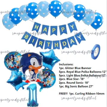 Sonic Balloons Sonic Party Decorations Supplies 6 pcs Sonic Foil