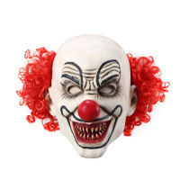 Freaky Clown ผู้ใหญ่ฮาโลวีนสยองขวัญ Circus Clown ชุดแฟนซีปาร์ตี้น่ากลัว Latex Props